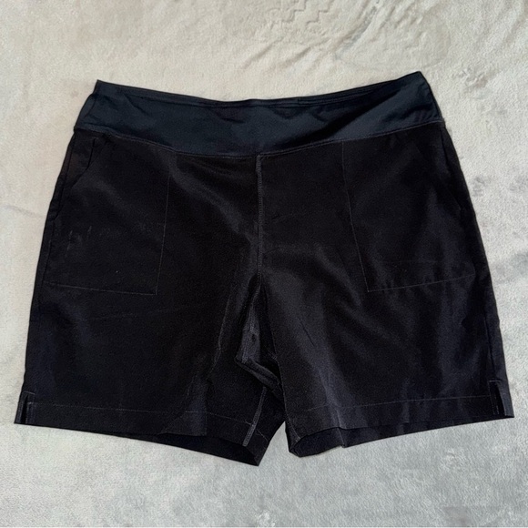 Lands’ End Black Pull On Shorts Women’s Size Extra Large - Picture 1 of 7